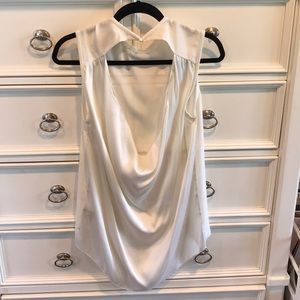 Alice + Olivia AIR white silk blouse